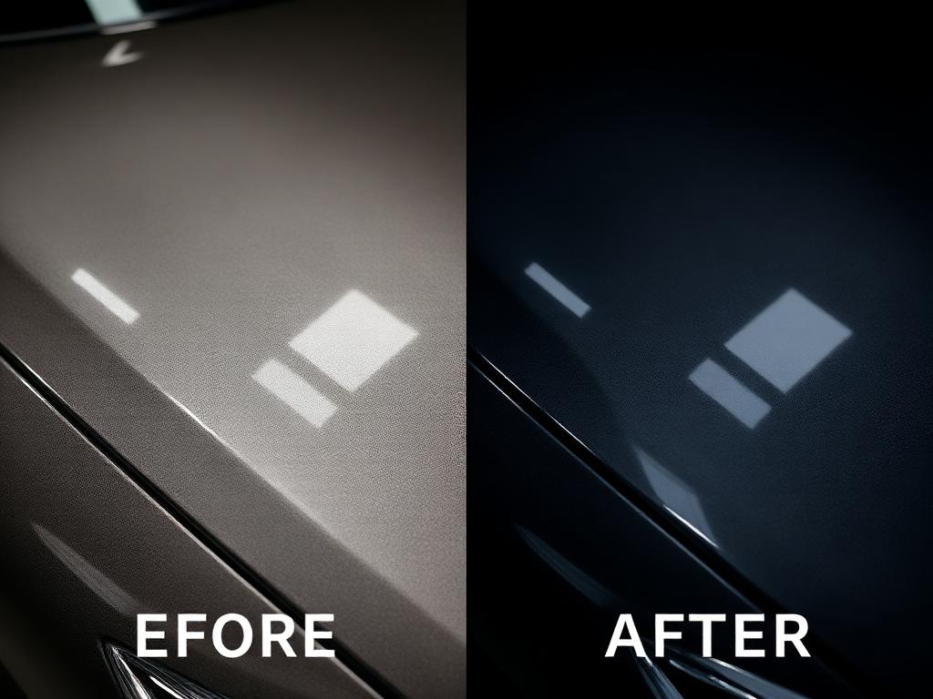 Paint correction before and after comparison