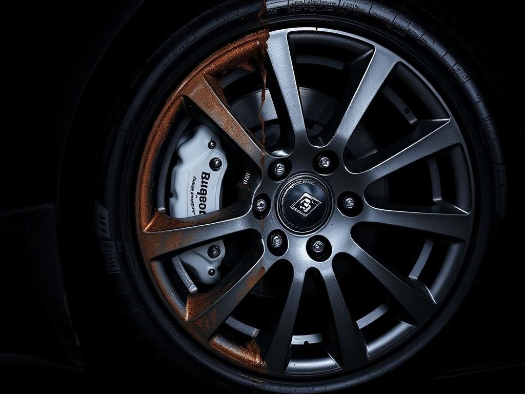 Alloy wheel half dirty, half detailed
